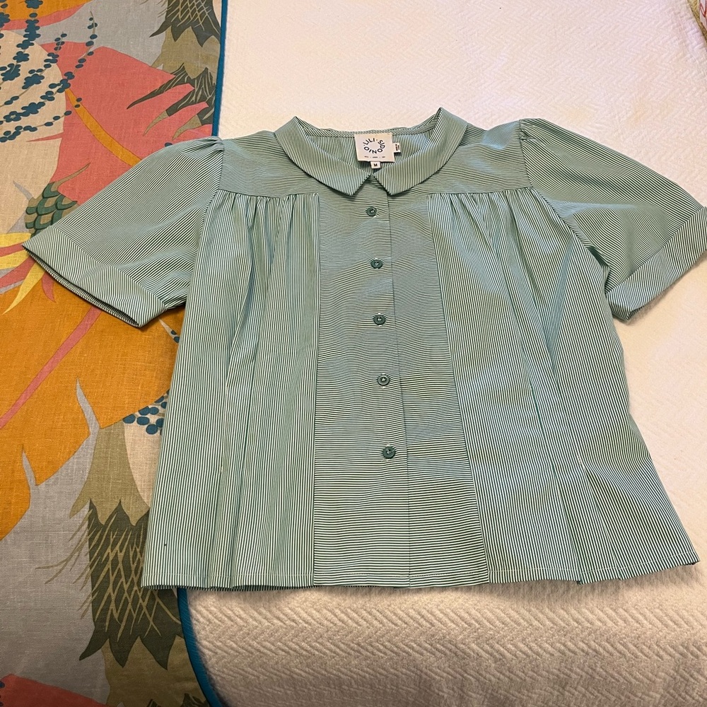 Lili Sidonio NWOT Mint Button Down Shirt for Women - Picture 7 of 10